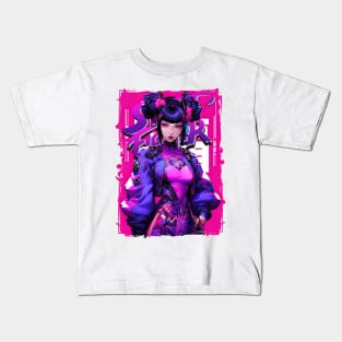 PURPLE HAZE - JURI HAN STREET FIGHTER | Vintage Video Game Cute Gamer Girl Pop Art | PROUD OTAKU Kids T-Shirt